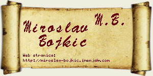 Miroslav Bojkić vizit kartica